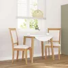 Image de vidaXL Chaises à manger coussins 2 pcs naturel bois massif caoutchouc chaise à dîner chaise chaise de salon chaises à 4102488