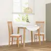 Image de Chaises À Manger Coussins 2 Pcs Bois Massif Caoutchouc Vidaxl