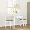 Image de Chaises À Manger Coussins 2 Pcs Blanc Bois Massif Caoutchouc Vidaxl