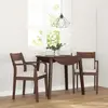 Image de Chaises À Manger Coussins 2 Pcs Marron Bois Massif Caoutchouc Vidaxl