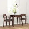 Image de Chaises À Manger Coussins 2 Pcs Marron Bois Massif Caoutchouc Vidaxl