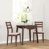 Image de Chaises À Manger Coussins 2 Pcs Marron Bois Massif Caoutchouc Vidaxl