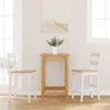 Image de VidaXL Tabourets de bar 2 pcs blanc bois massif dhévéa chaise chaise de bar de cuisine chaise de restaurant chaise de 4102560