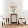 Image de Chaises De Bar Avec Coussins 2 Pcs Marron Bois Massif D'hévéa Vidaxl