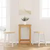 Image de Chaises De Bar 2 Pcs Blanc Bois Massif D'hévéa Vidaxl