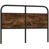 Image de Tête De Lit De Remplacement Chêne Fumé 120 Cm Acier Et Bois D'ingénierie Vidaxl