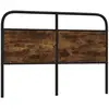 Image de Tête De Lit De Remplacement Chêne Fumé 135 Cm Acier Et Bois D'ingénierie Vidaxl