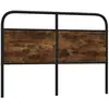 Image de Tête De Lit De Remplacement Chêne Fumé 140 Cm Acier Et Bois D'ingénierie Vidaxl