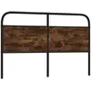 Image de Tête De Lit De Remplacement Chêne Fumé 160 Cm Acier Et Bois D'ingénierie Vidaxl