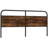 Image de Tête De Lit De Remplacement Chêne Fumé 180 Cm Acier Et Bois D'ingénierie Vidaxl
