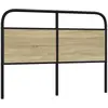 Image de Tête De Lit De Remplacement Chêne Sonoma 120 Cm Acier Et Bois D'ingénierie Vidaxl