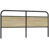 Image de Tête De Lit De Remplacement Chêne Sonoma 180 Cm Acier Et Bois D'ingénierie Vidaxl