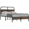 Image de Cadre De Lit Sans Matelas 140x190 Cm Chêne Marron Vidaxl