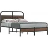 Image de vidaXL Cadre de lit sans matelas 140x190 cm chêne marron 4100464