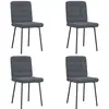 Image de Chaises À Manger Lot De 4 Gris Foncé Velours Vidaxl