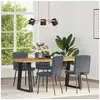 Image de Vidaxl chaises à manger lot de 4 gris foncé velours