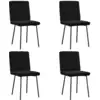 Image de Chaises À Manger Lot De 4 Noir Velours Vidaxl