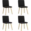 Image de Chaises À Manger Lot De 4 Noir Tissu Vidaxl