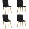 Image de vidaXL Chaises à manger lot de 4 noir tissu 3315223