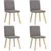 Image de Chaises À Manger Lot De 4 Taupe Tissu Vidaxl