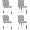 Image de Chaises À Manger Lot De 4 Gris Clair Velours Vidaxl