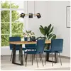 Image de Vidaxl chaises à manger lot de 4 bleu velours