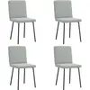Image de Chaises À Manger Lot De 4 Gris Clair Velours Vidaxl