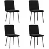 Image de vidaXL Chaises à manger lot de 4 Noir Velours 3315292