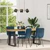Image de Chaises À Manger Lot De 4 Bleu Velours Vidaxl