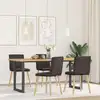 Image de Chaises À Manger Lot De 4 Marron Foncé Tissu Vidaxl