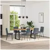 Image de Vidaxl chaises à manger lot de 6 gris foncé velours