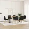 Image de Vidaxl chaises à manger lot de 6 noir tissu