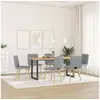 Image de Vidaxl chaises à manger lot de 6 gris clair tissu