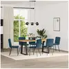 Image de Vidaxl chaises à manger lot de 6 bleu velours