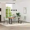 Image de Chaises À Manger Lot De 6 Gris Clair Velours Vidaxl
