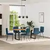 Image de Chaises À Manger Lot De 6 Bleu Velours Vidaxl