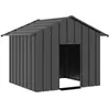 Image de vidaXL Niche pour chien avec toit noir 131x101x102 cm acier galvanisé 4100917
