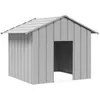 Image de vidaXL Niche pour chien avec toit noir 131x101x102 cm acier galvanisé cage de chien abri pour chien cage pour animaux de 4100918
