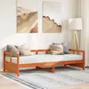 Image de Lit De Jour Avec Matelas Cire Marron 90x200 Cm Bois Pin Massif Vidaxl
