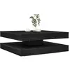 Image de Table Basse Rotative À 360 Degrés Chêne Noir 90x90x34,5 Cm Vidaxl