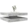 Image de Table Basse Rotative À 360 Degrés Gris Béton 90x90x34,5 Cm Vidaxl