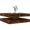 Image de Table Basse Rotative À 360 Degrés Chêne Fumé 90x90x34,5 Cm Vidaxl