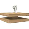 Image de Table Basse Rotative À 360 Degrés Chêne Artisanal 90x90x34,5 Cm Vidaxl