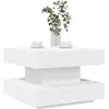 Image de Table Basse Rotative À 360 Degrés Blanc 50x50x34,5 Cm Vidaxl