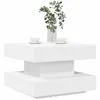 Image de vidaXL Table basse rotative à 360 degrés blanc 50x50x345 cm table dappoint table de salon table basse moderne table de 858470