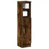 Image de vidaXL Meuble de salle de bain avec porte-rouleau chêne fumé meuble de rangement de salle de bain armoire de bain armoire 858501