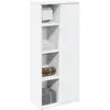Image de Meuble De Salle De Bain Avec Porte-rouleau Blanc 39x22x90 Cm Vidaxl