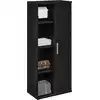 Image de Meuble De Salle De Bain Avec Porte-rouleau Noir 39x22x90 Cm Vidaxl