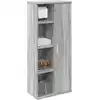 Image de Meuble De Salle De Bain Avec Porte-rouleau Sonoma Gris Vidaxl