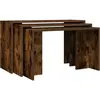 Image de Tables Gigognes 3 Pcs Chêne Fumé Bois D'ingénierie Vidaxl
